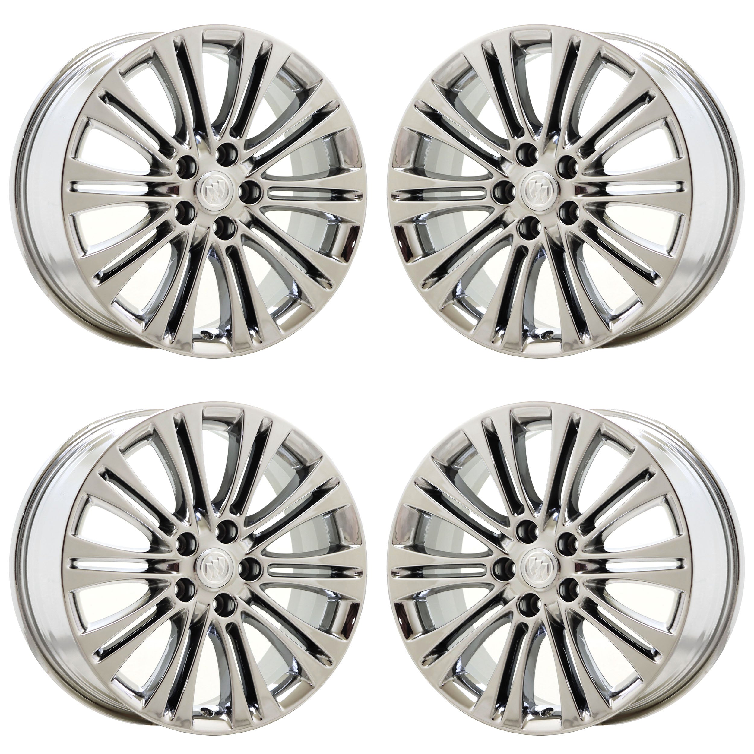 18" Buick Verano Bright Chrome wheels rims Factory OEM set 4112